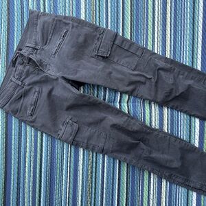 J Brand Grayson skinny cargo jeans 27 Vintage black (dark gray) with leg zipper
